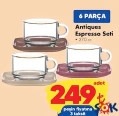 LAV ANTİQUES ESPRESSO SETİ 6 PARÇA fiyat ve kampanya bilgisi